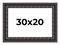 20x30 3.5" Wide Ornate Picture Frame with UV-Resistant Acrylic & Acid Free Backing, Available in 2 Finishes - Black and Brown